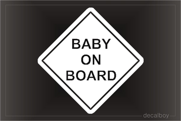 Baby On Board Square Car Decal