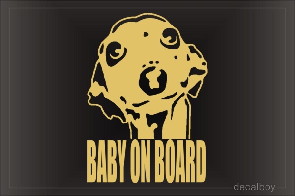 Baby On Board Dog Decal