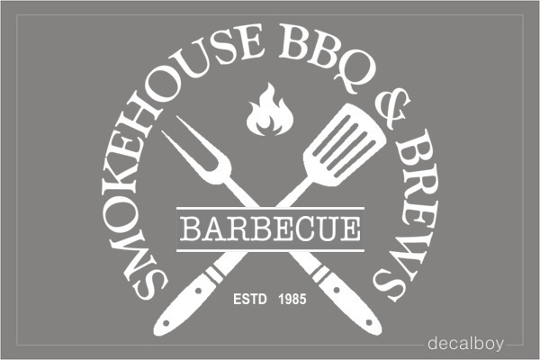 Bbq Steak House Logo Decal