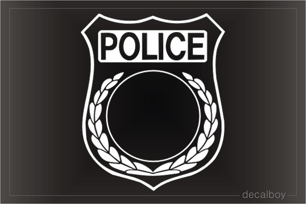 Police Badge Car Decal
