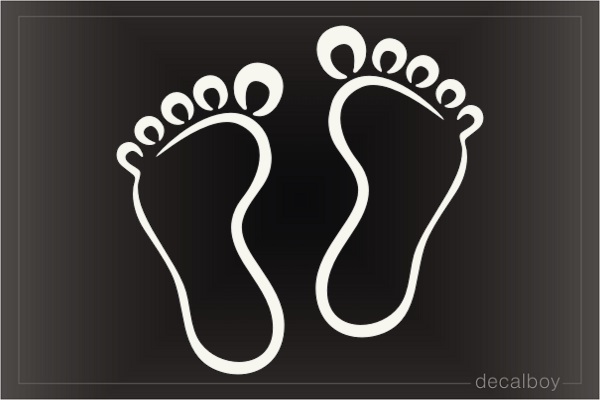 Baby Footprint Tribal Decal