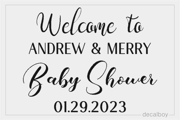 Baby Shower Welcome Sign Decal