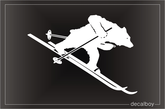 Bear Skiing Decal