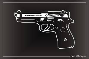 Beretta Handgun Self Defense Pistol Car Decal