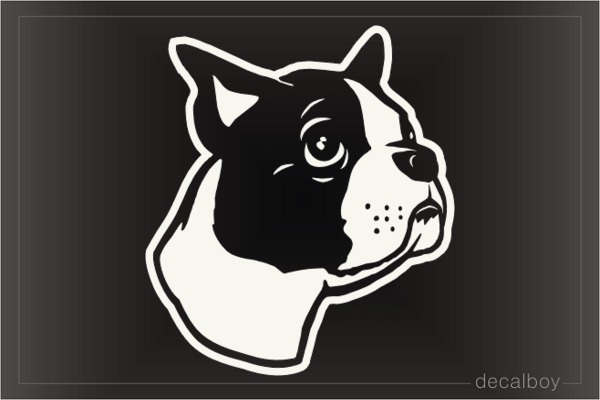 Boston Terrier Face Decal