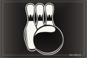 Bowling Pins Window Decal