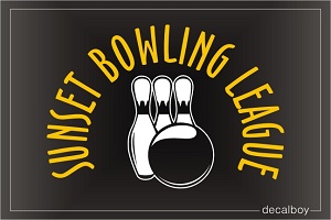 Bowling League Logo Decal