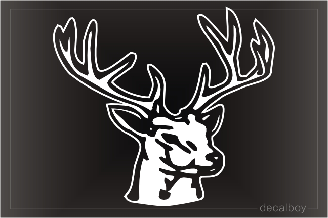 Buck Stag Head Decal