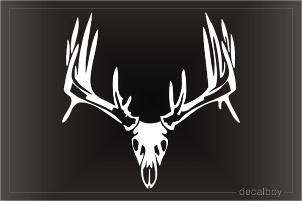 Buck DEER Stag Hunting Vinyl Sticker CHOICE OF 22 COLORS Window Decal x2 
