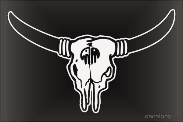 Longhorn Bull Skull Decal
