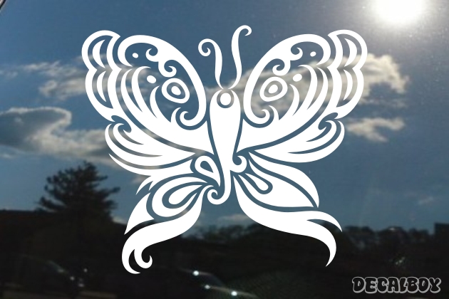 Butterfly Tribal Tattoo Design Window Decal