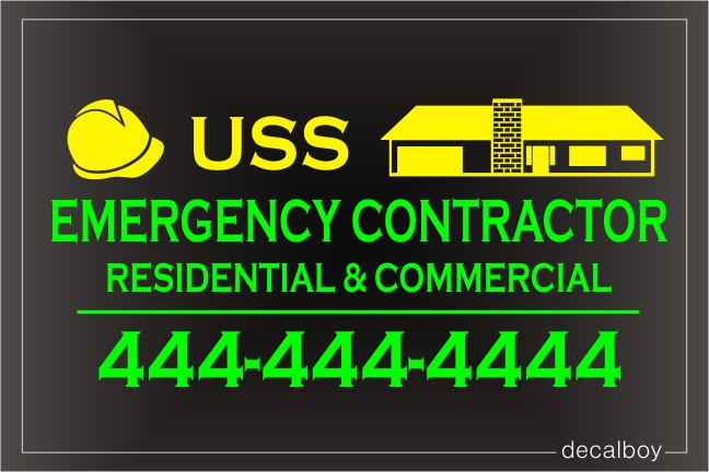 Contractor Sign Decal