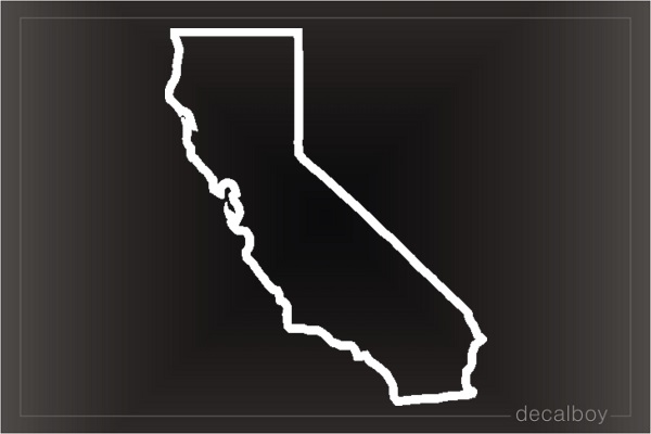 California Map Auto Decal