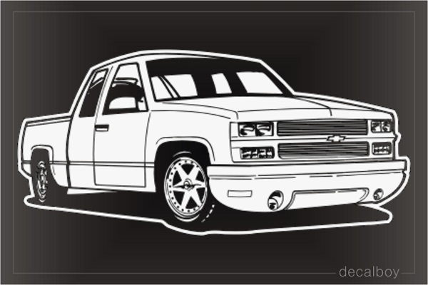 Lowered Pickup Truck Decal