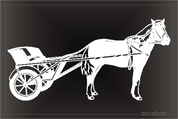 HARNESS RACER SPEED vinyl sticker Horse and Buggy Standardbred Trotters Pacing 