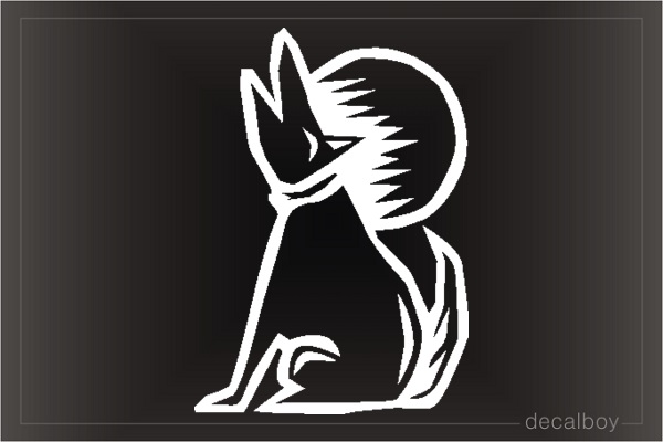 Howling Dog Decal