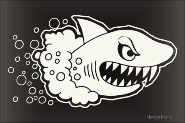 Shark Outline Vinyl Decal Sticker 5.5 7.5 11 Inch Mako Blacktip Offshore