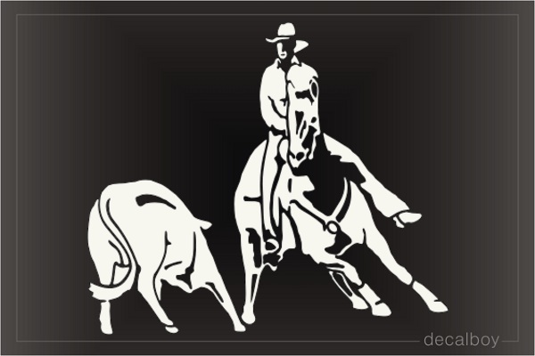 Cattle Roping Rodeo Decal