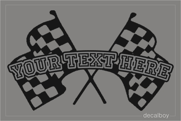 Checker Flags With Text Decal