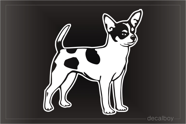 Black And White Chihuahua Window Decal