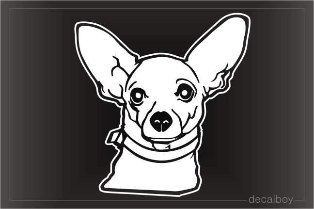 Chihuahua Face 7720 Car Window Decal