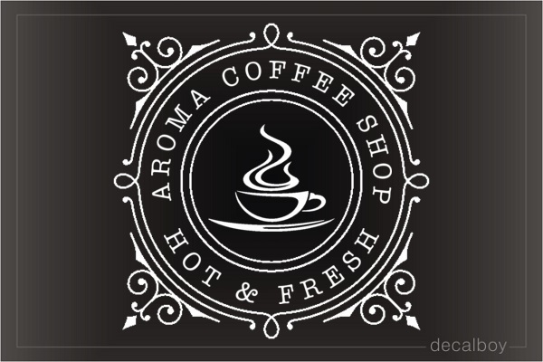 Coffee Shop Logo Decal