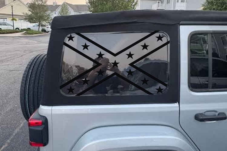 Confederate Rebel Flag For Jeep Decal