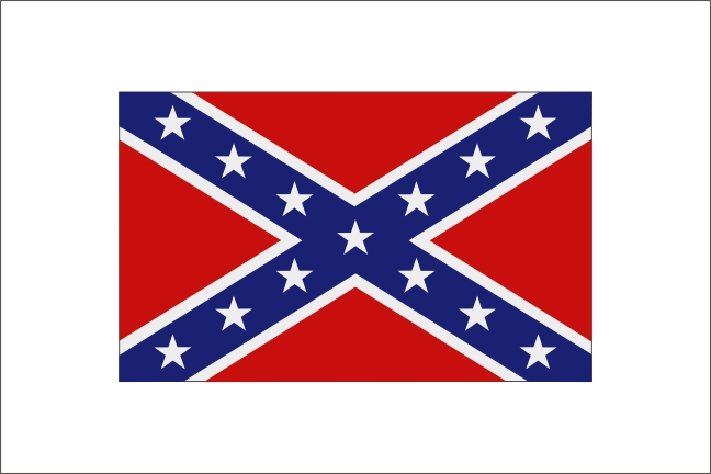 Rebel Flag Color Auto Decal