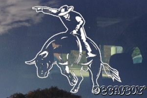 Cowboy Bull Rider Window Decal