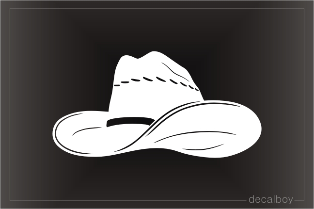 Cowboy Hat Fedora Decal