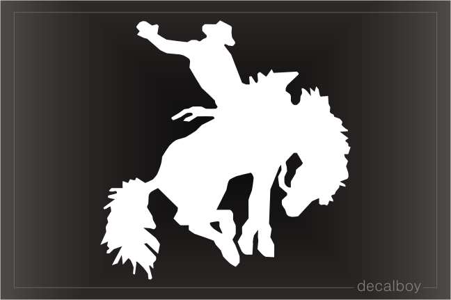 Cowboy Tribal Bronco Horse Rodeo Western Truck Window Vinyl Decal Sticker 