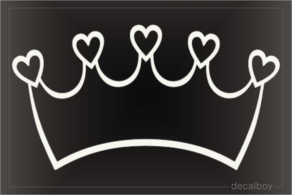 Crown Hearts Decal