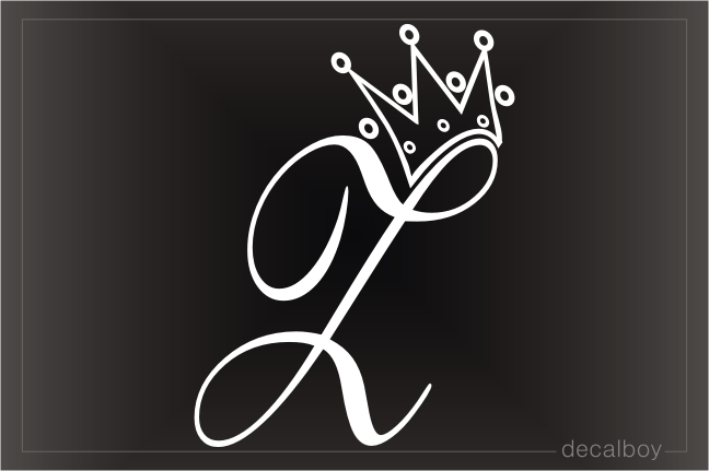 Crown Letter L Initial Decal