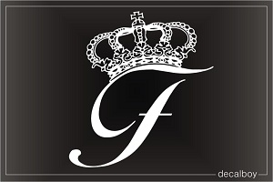 Crown Custom Initial Letter Decal