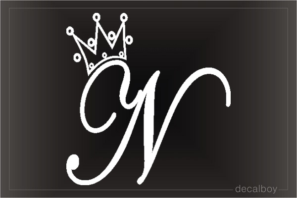Crown Initial N Decal