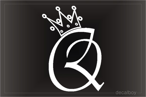 Crown Q Initial Decal