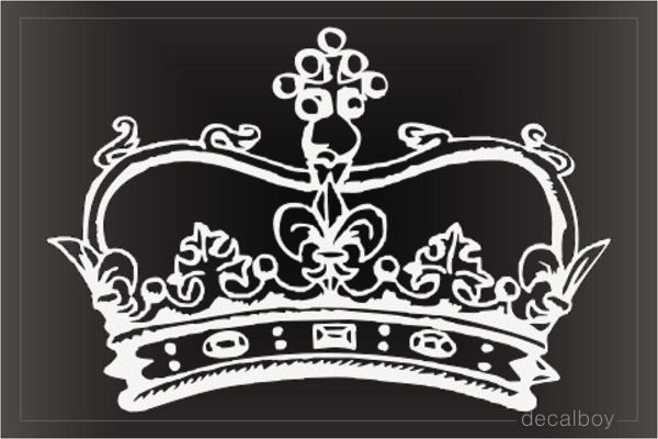 6x Crown Designs King and Queen Royal Black Logo Temporary Sticker