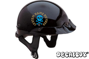 Custom Name Number On Helmet Decal