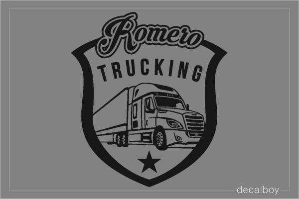 Custom Trucking Company Logo Decal