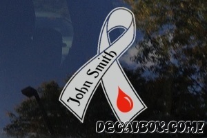 Diabetes Memorial Ribbon Decal