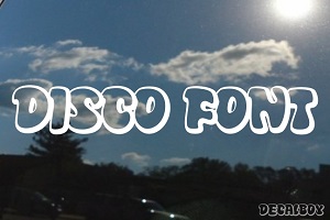 Disco Font Decal