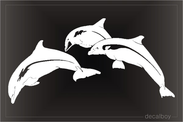 Dolphins Jumping Decal