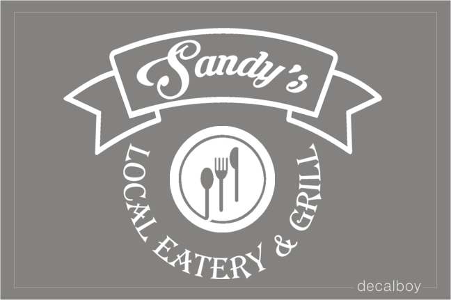 Eatery Grill Logo Decal