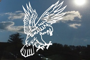 Eagle Catching Window Decal