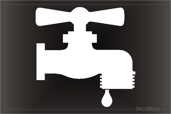 Faucet Plumbing Drain Decal