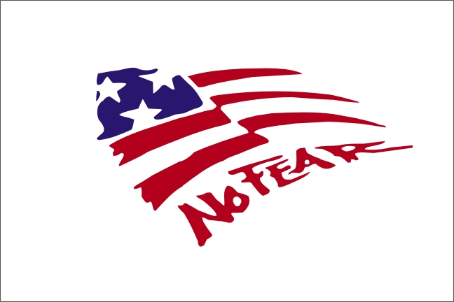Flag US Nofear Auto Decal
