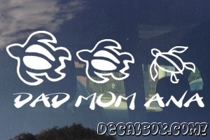 Family Turtles Decal