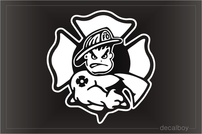 firefighting firefighter dalmation decal sticker *fs