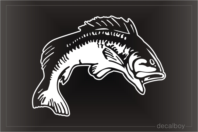 Trout Clipart Window Decal