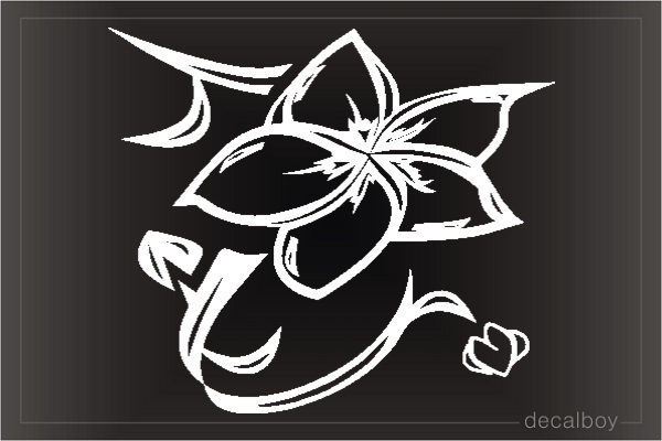 Orchid Clipart Car Window Decal